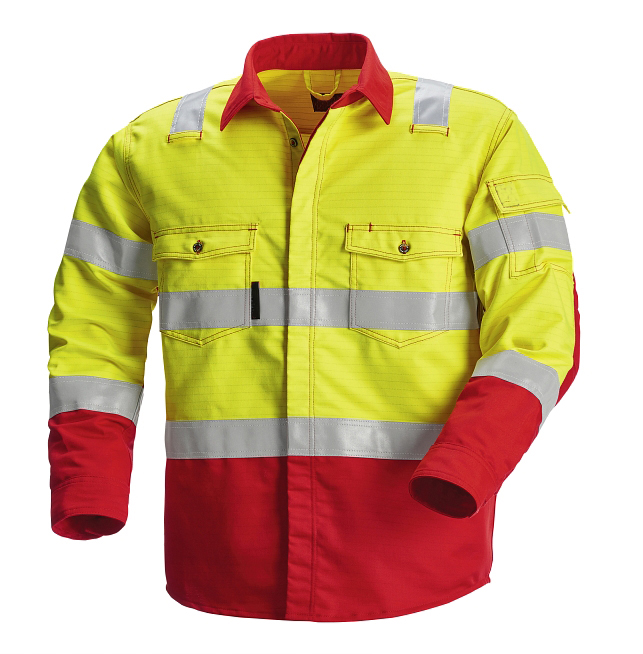 High Visibility Electric Arc Flash Protection Shiet FR Anti-Static Safety Garment Welding High Visibility  Work Shirt